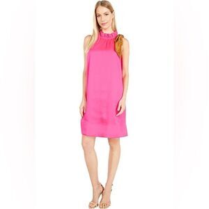 J. Crew Pink Shift Dress with Shoulder Bow